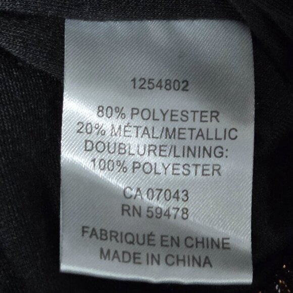 Medium Joie Black and Gold Long Sleeve with Smocked Bottom - Picture 8 of 8